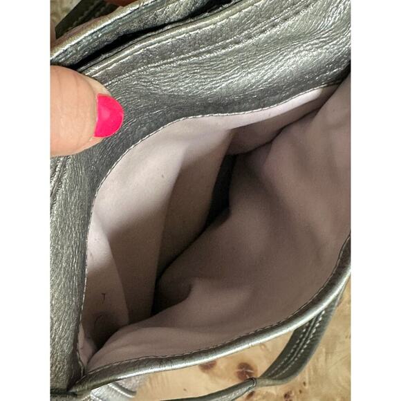 Coach Audrey Metallic Cinch Tie Perforated Tote Leather Crossbody 19568 - Picture 11 of 13